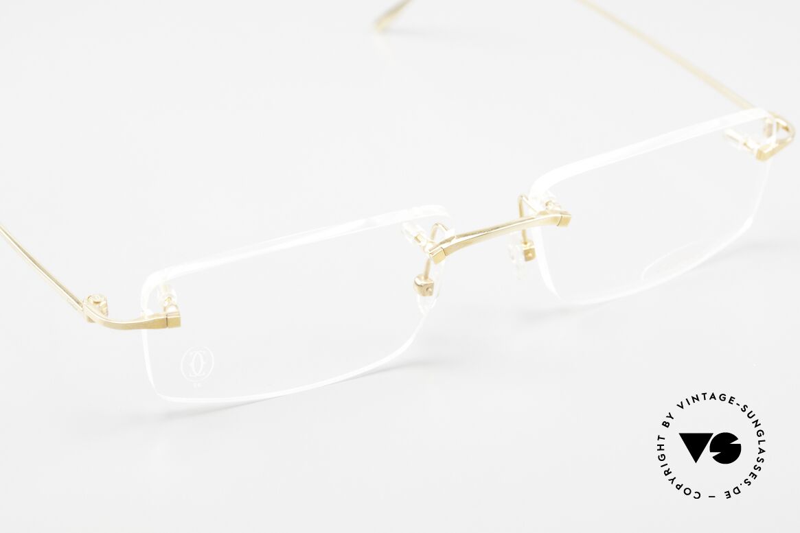 Cartier Precious Metal 18ct Solid Gold Eyeglasses, the frame can be glazed as desired (also varifocal lens), Made for Men and Women