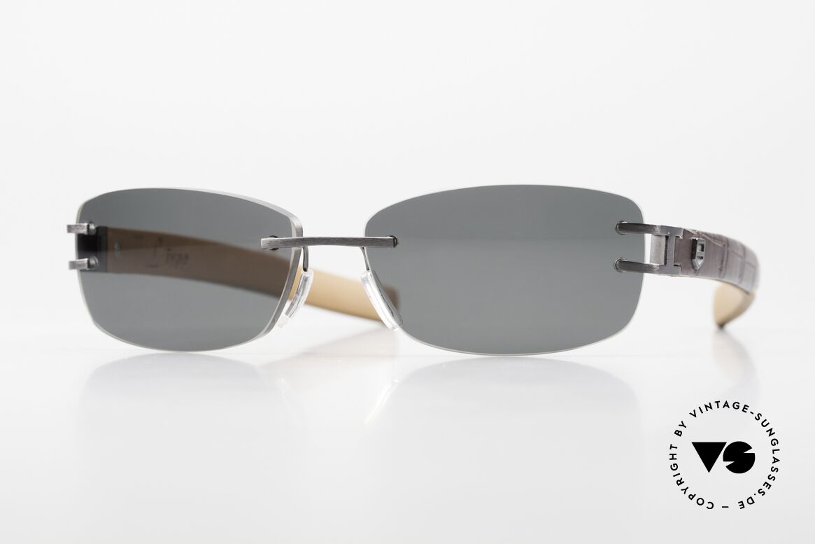 Tag Heuer L-Type 0115 Rimless Luxury Sunglasses, Tag Heuer L-Type sunglasses, TIC 18181, color 002, Made for Men and Women