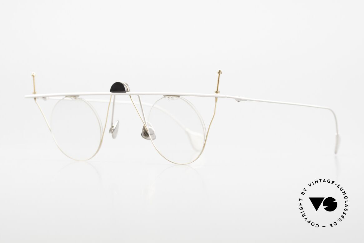 Paul Chiol 07 Rimless Art Glasses Bauhaus, filigree and cleverly devised design; simply chichi, Made for Men and Women