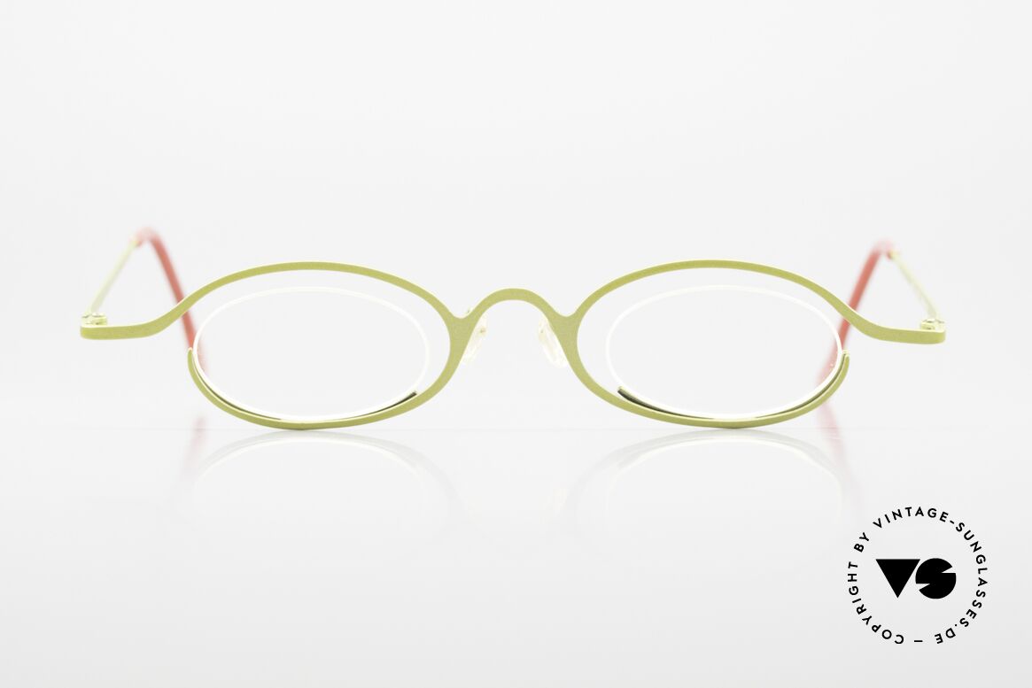 Theo Belgium Resso Beautiful Glasses Mint Green, beautiful Theo Pilou reading glasses from 1999, Made for Women