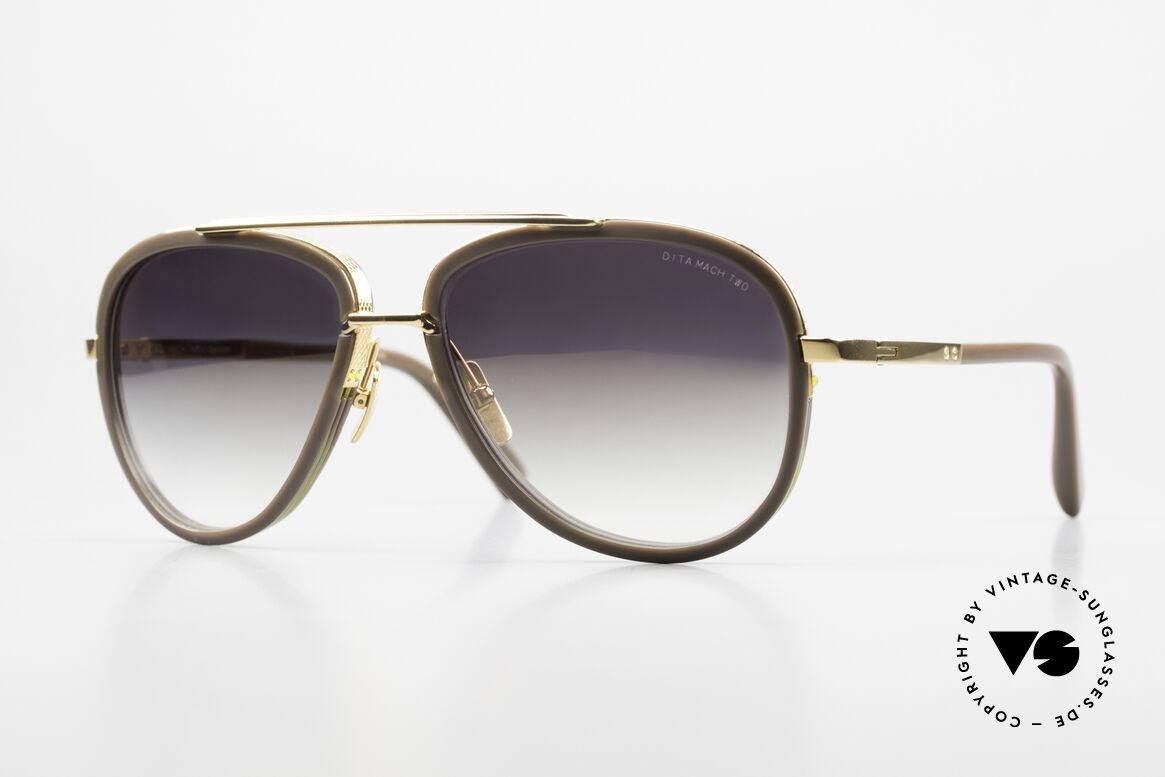DITA Mach Two Aviator Men's Shades Pilot, DITA Mach-Two, DRX-2031-G-GRY-GLD in size 60/17, Made for Men