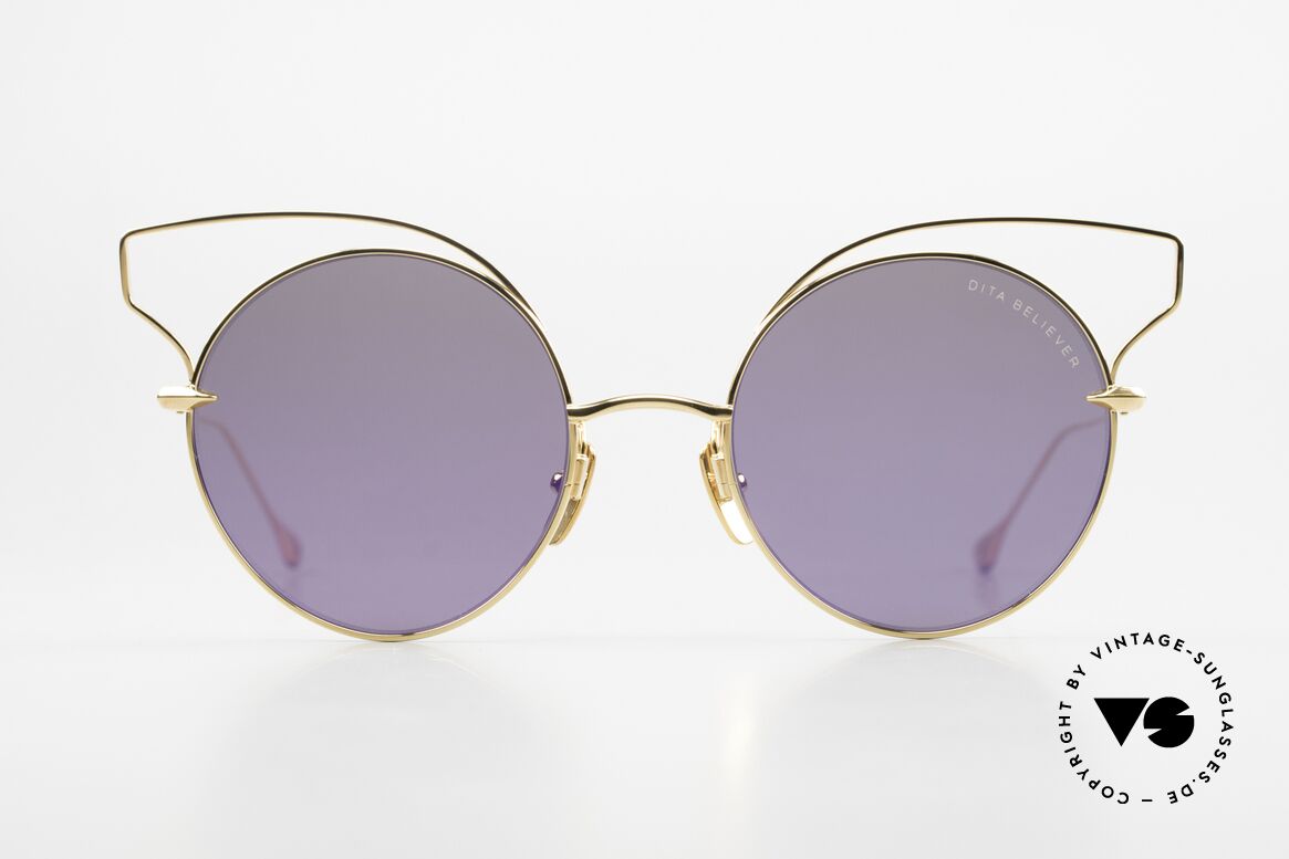DITA Believer Yery Feminine Eyewear Design, DITA Believer, 23008-A-GLD, gold-plated, size 52/20, Made for Women