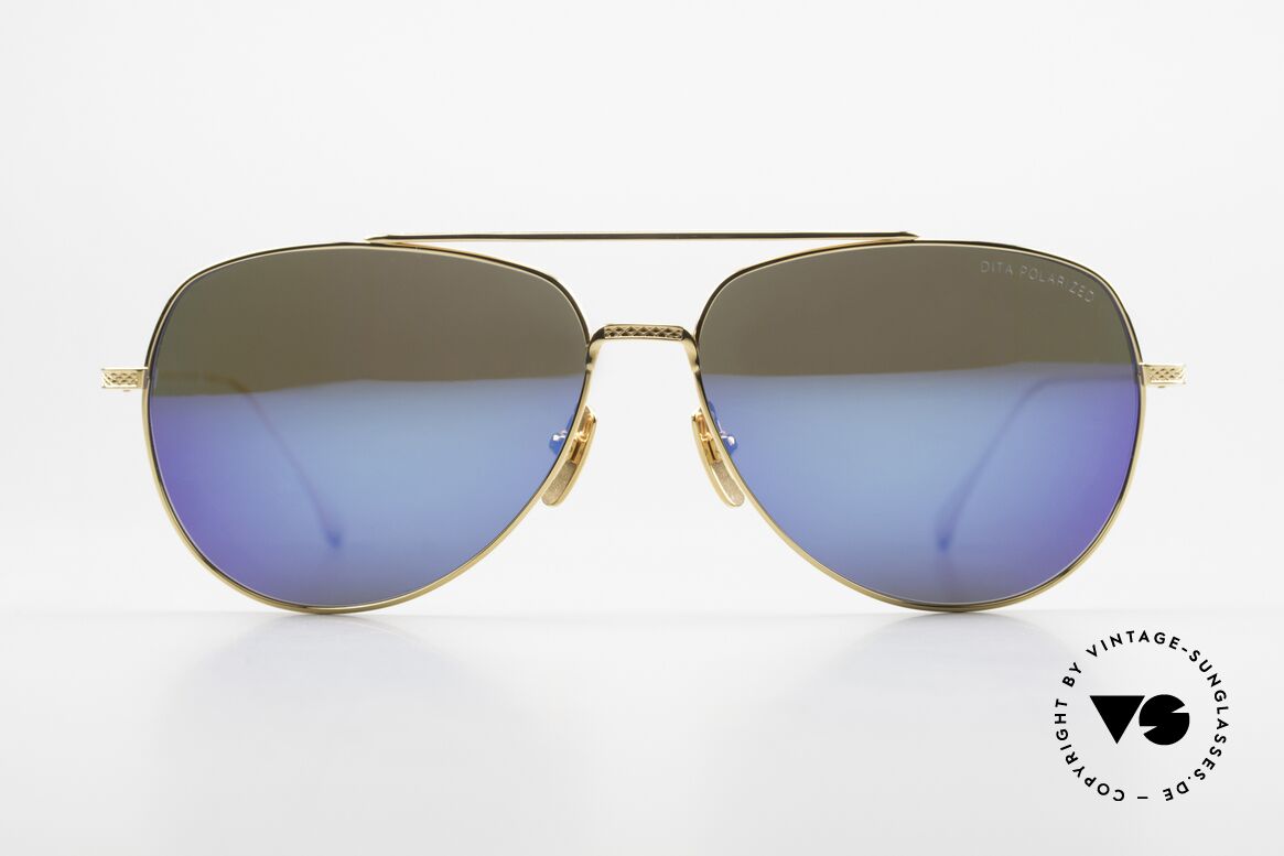 DITA Flight 004 Mirrored Lenses Polarized, 18kt gold plated titanium frame, made in Japan, Made for Men