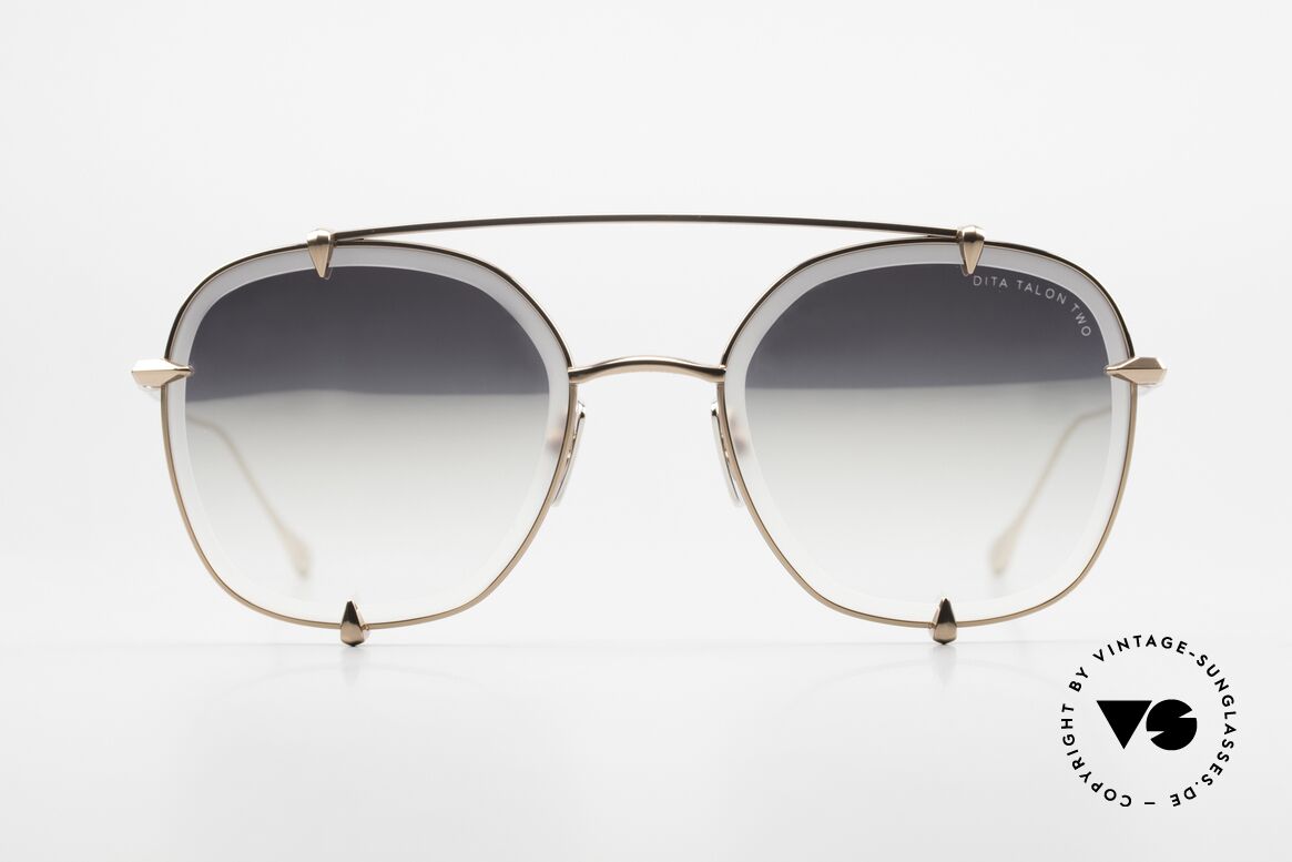 DITA Talon Two Titan Sunglasses Mirrored, rosé-gold plated titanium frame, made in Japan, Made for Men and Women