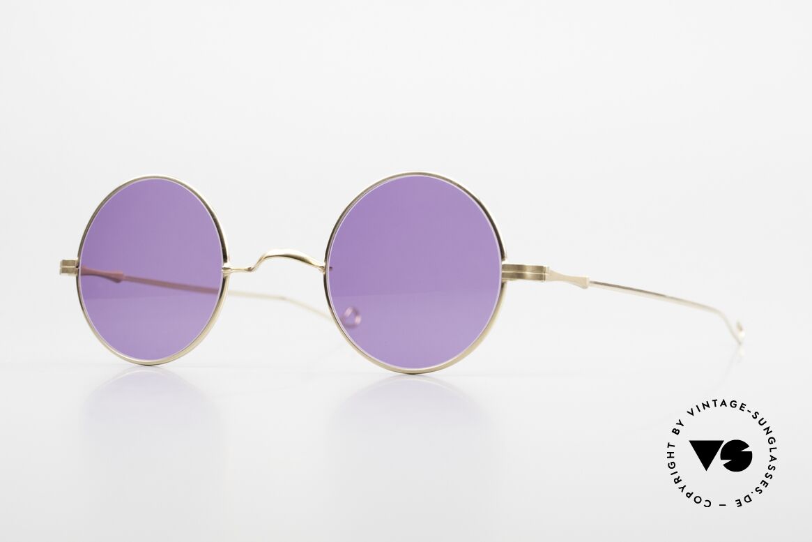 Lunor II 23 Limited Edition Matt Gold, round Lunor sunglasses of the old "LUNOR II" series, Made for Men and Women