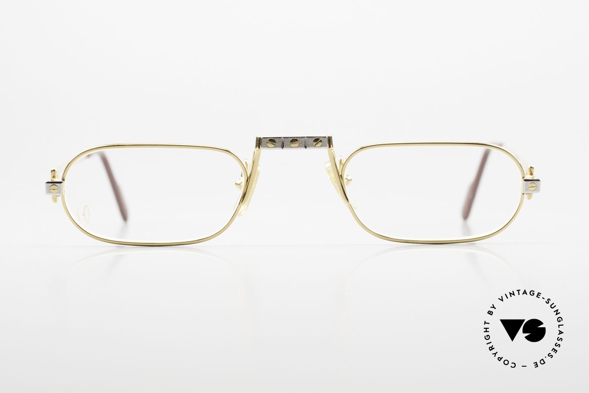 Cartier Demi Lune Santos 80's Reading Specs Rare Size, Demi Lune = the world famous reading glasses by CARTIER, Made for Men