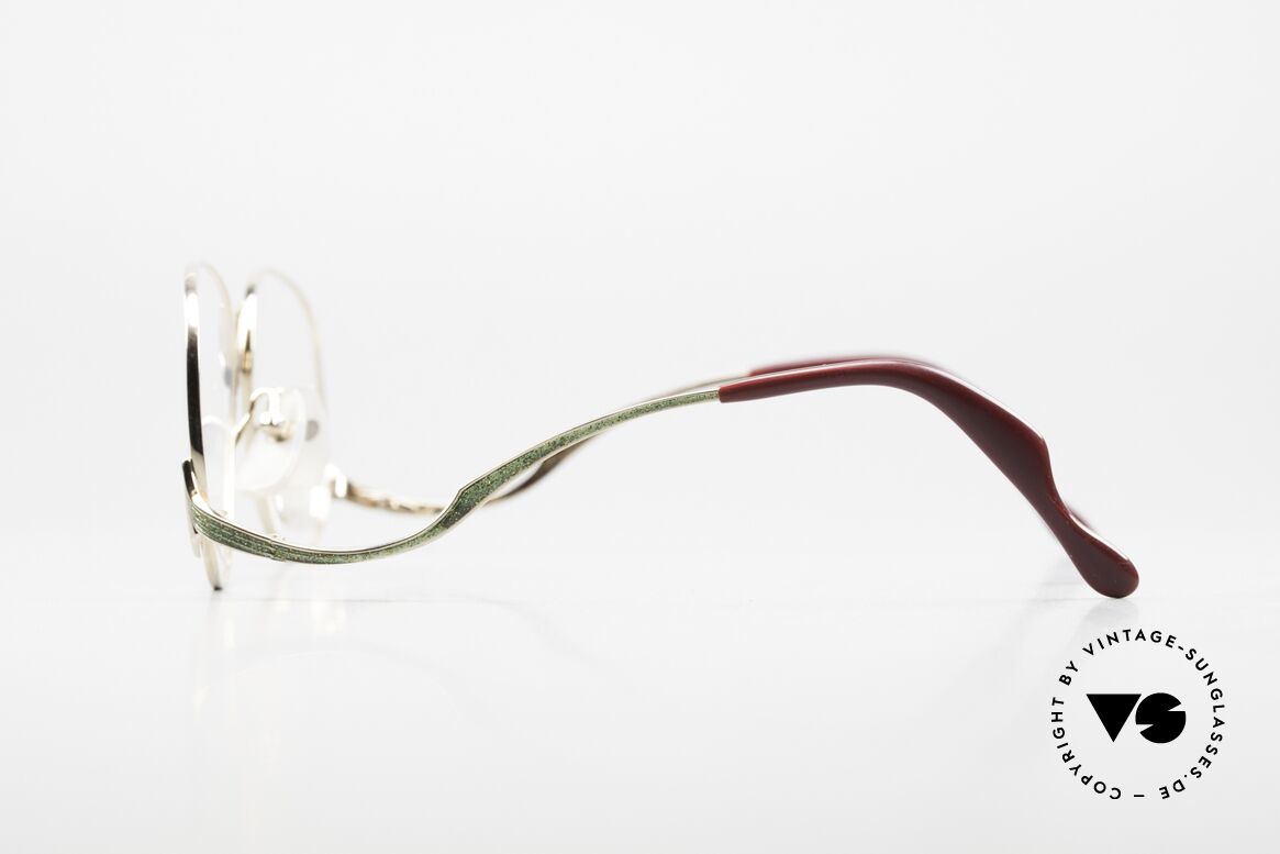 Colani 1251 Gold Green Glitter Effect, unworn (like all our fancy 80s eyewear by COLANI), Made for Women