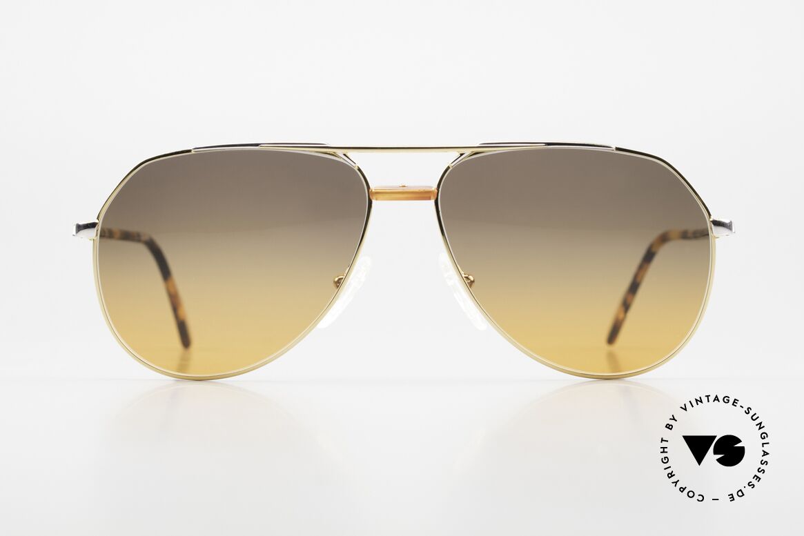 Alpina PCF 211 Rare 90's Aviator Sunglasses, GOLD-PLATED aviator frame in size 59/14, 140, Made for Men