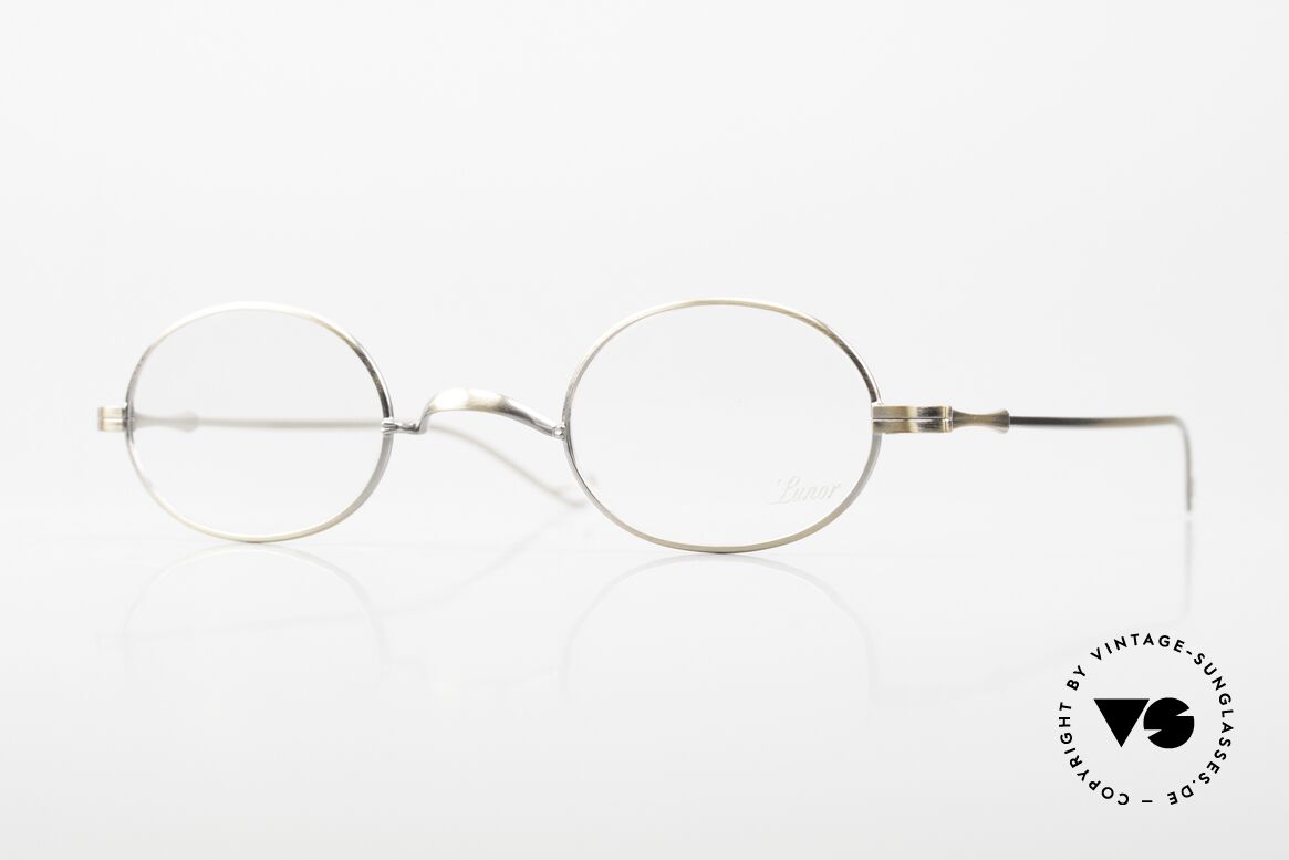 Lunor II 10 Limited Glasses Antique Gold, oval vintage glasses of the Lunor II Series, full rimmed, Made for Men and Women