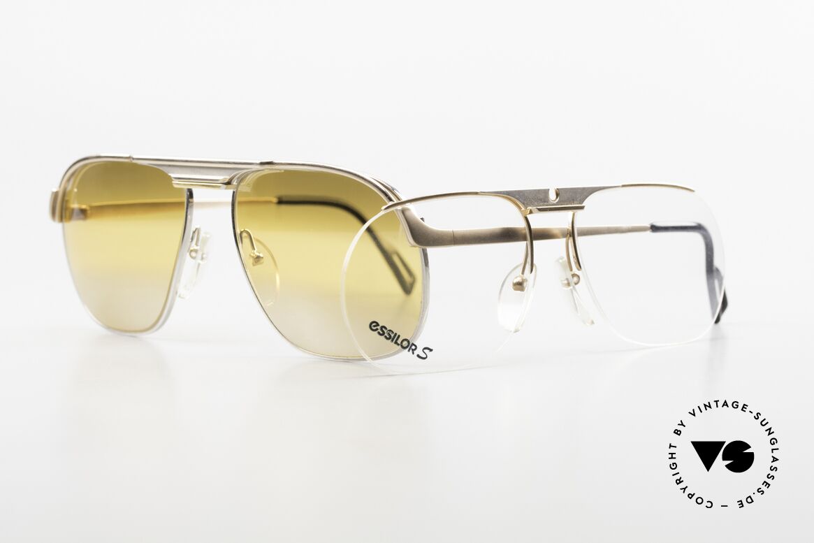 Essilor 2373 2in1 Shades Gold Gradient, outside mirrored gradient lenses (inside non-reflecting), Made for Men