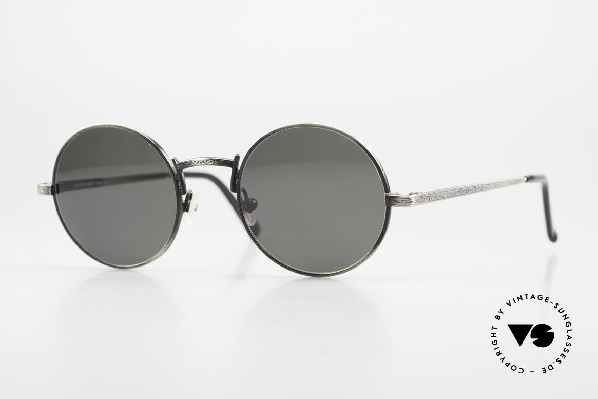 Giorgio Armani 128 Antique Silver Frame Finish, rare vintage sunglasses by famous Giorgio Armani, Made for Men and Women