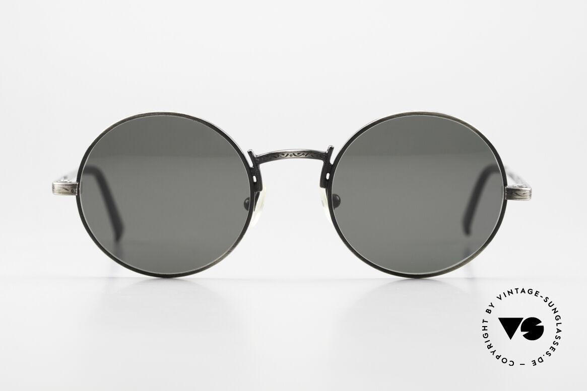 Giorgio Armani 128 Antique Silver Frame Finish, rare vintage sunglasses by famous Giorgio Armani, Made for Men and Women