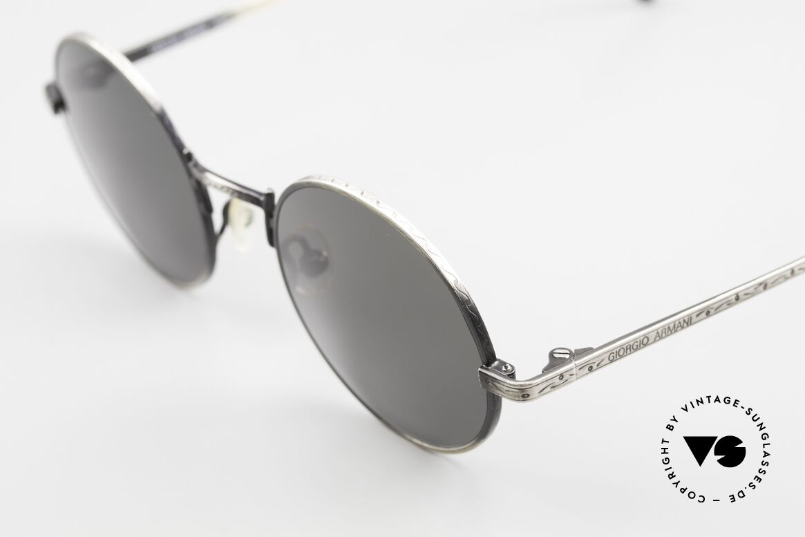 Giorgio Armani 128 Antique Silver Frame Finish, the full frame is decorated with costly engravings, Made for Men and Women