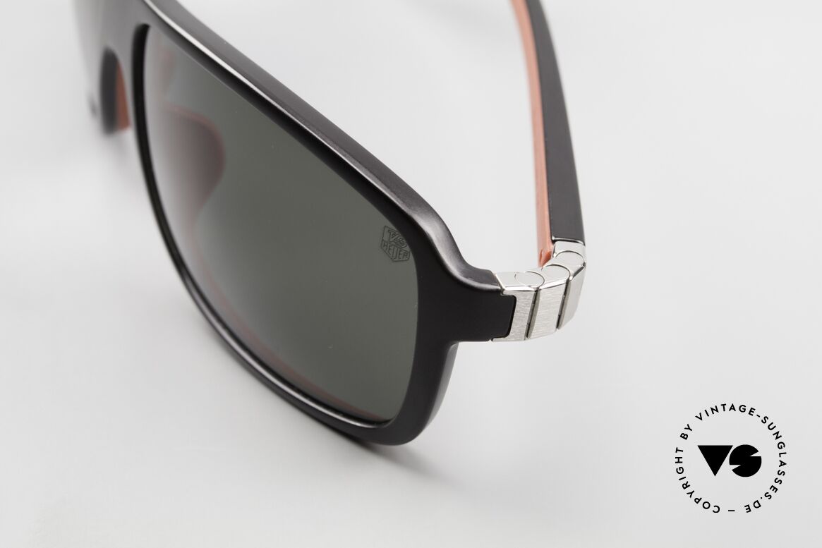 Tag Heuer 9302 Legend Temples Shaped Like A Watch, unworn rarity with polarized polycarbonate sun lenses, Made for Men