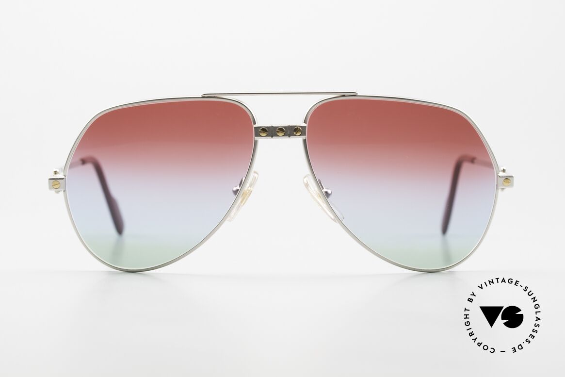Cartier Vendome Santos - M Palladium Finish Polar Lights, vintage Cartier aviator sunglasses, Palladium Edition!, Made for Men and Women