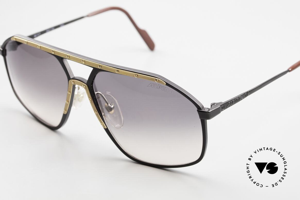 Alpina M1/7 80's Men's Sunglasses XL, M1/7 was made from 1988 to 1992 in large size 64-15, Made for Men