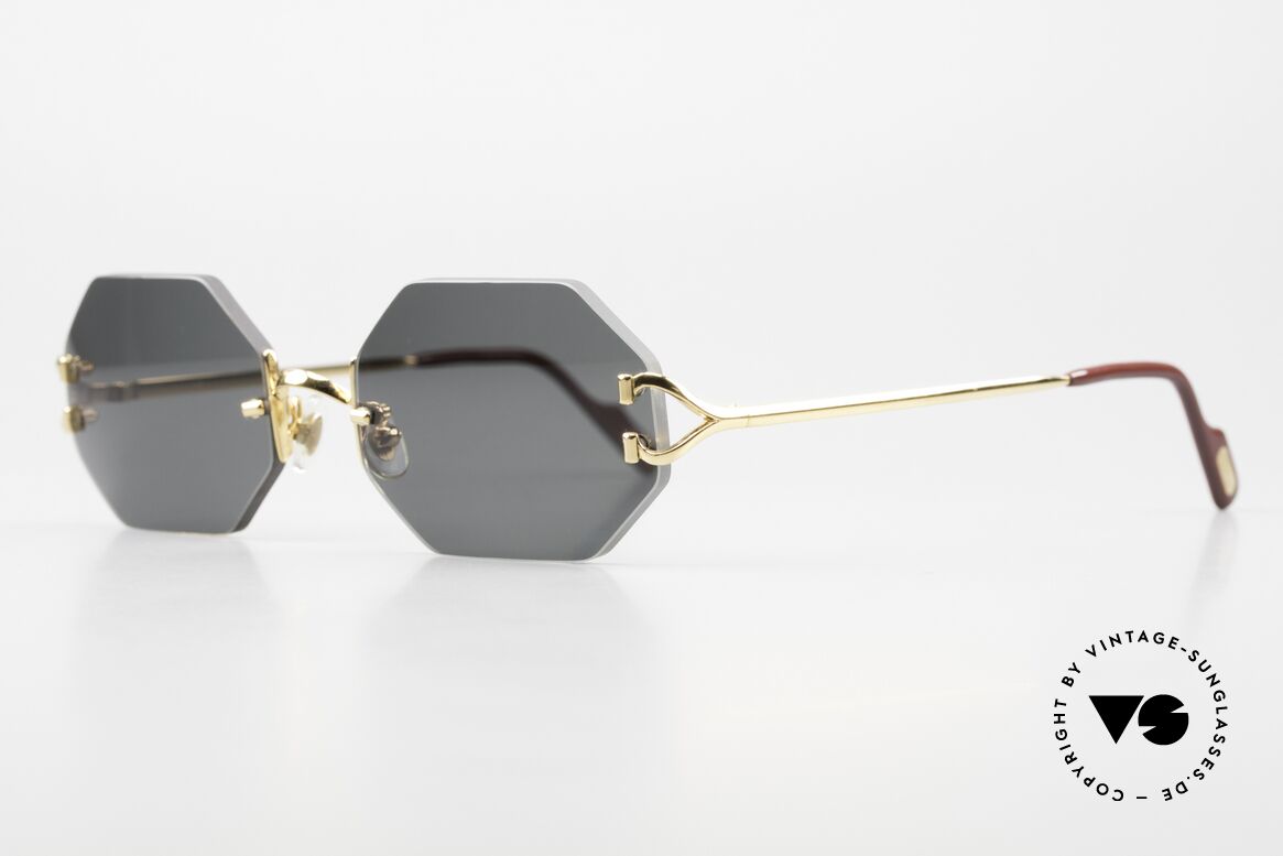 Cartier Rimless Octag One Of A Kind Customized, customized by our optician; MEDIUM size (133mm)!, Made for Men and Women