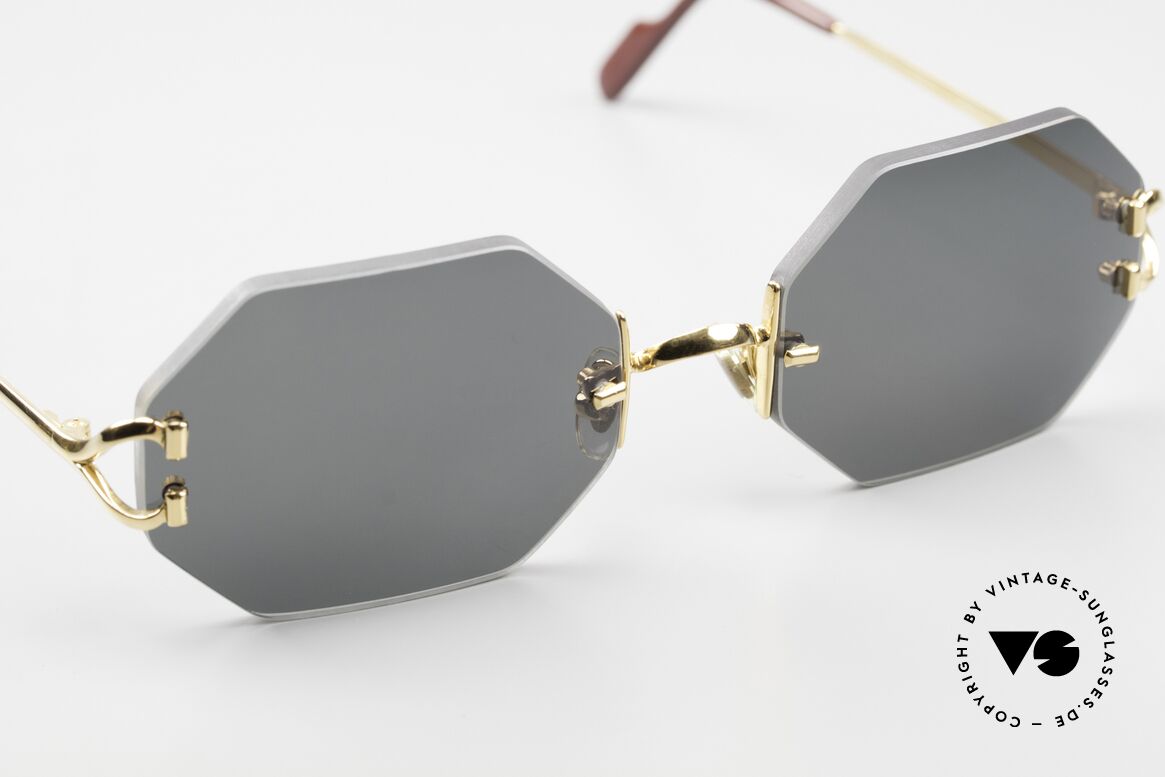 Cartier Rimless Octag One Of A Kind Customized, unworn rarity comes with orig. Cartier leather case, Made for Men and Women
