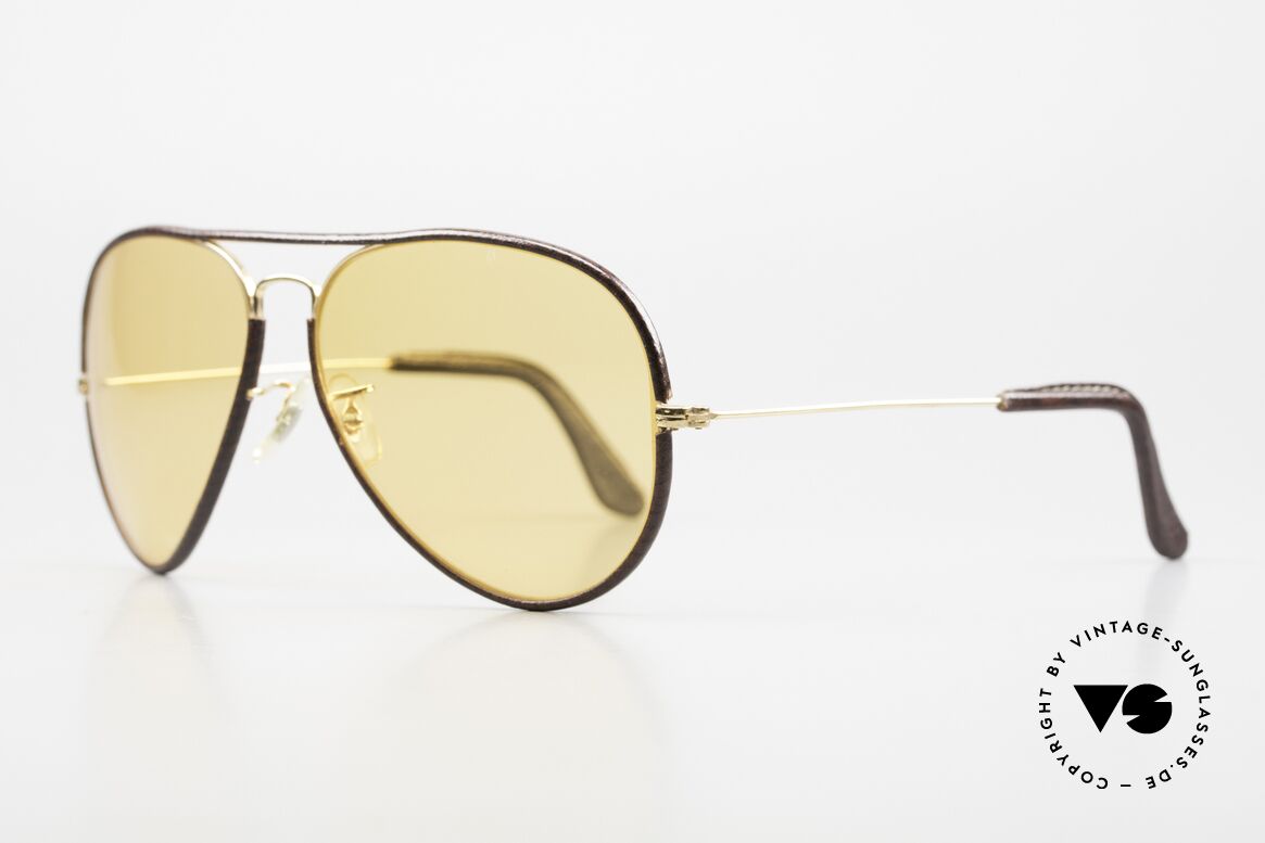 Ray Ban Large Metal II Leathers Changeable USA, orig. Bausch&Lomb mineral lenses (100%UV protection), Made for Men