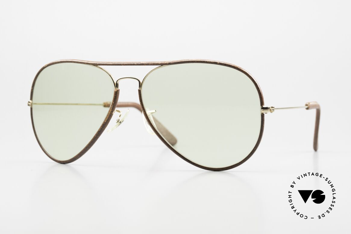 Ray Ban Large Metal II Green Changeable Lenses B&L, classic aviator sunglasses by RAY-BAN; large size 62°14, Made for Men