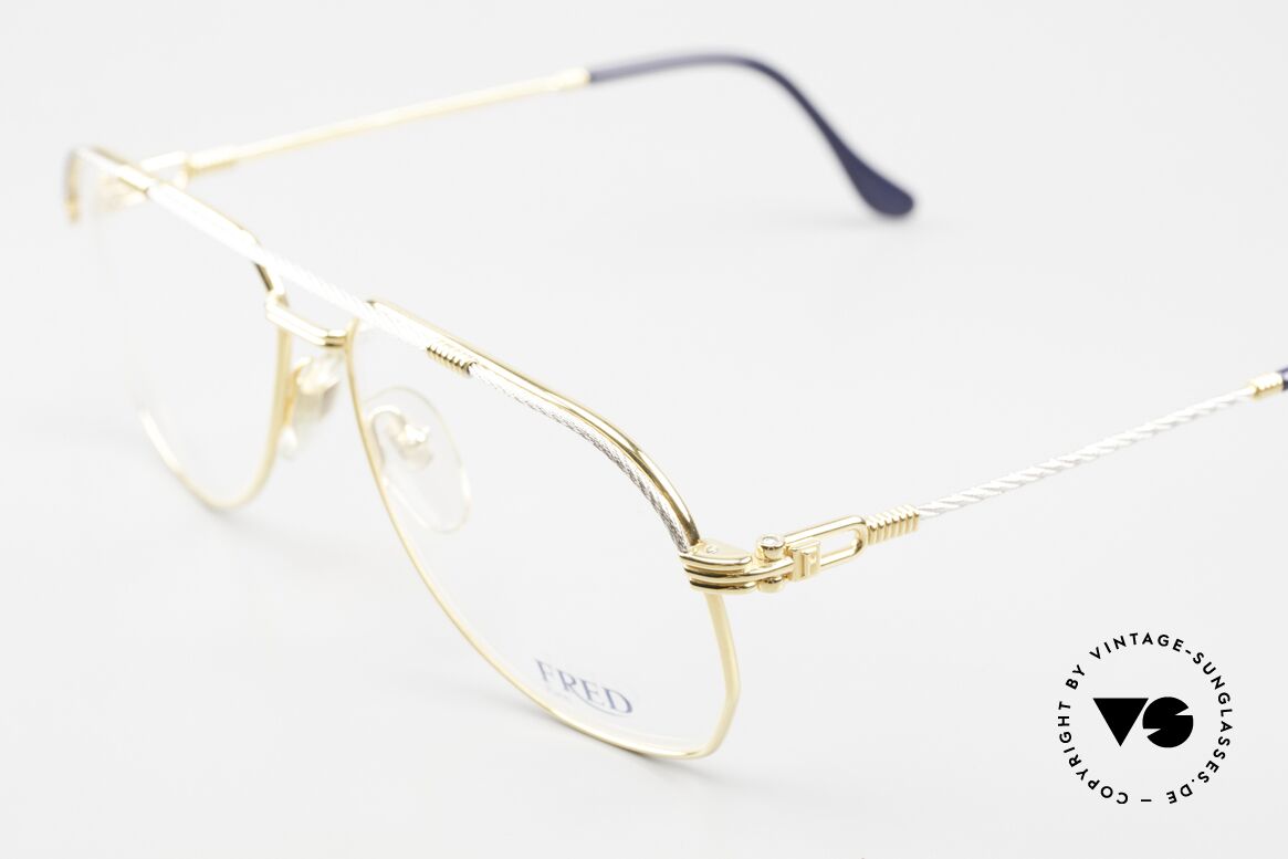 Fred America Cup - L Sailor Glasses In Large Size, temples and bridge are twisted like a hawser; unique, Made for Men