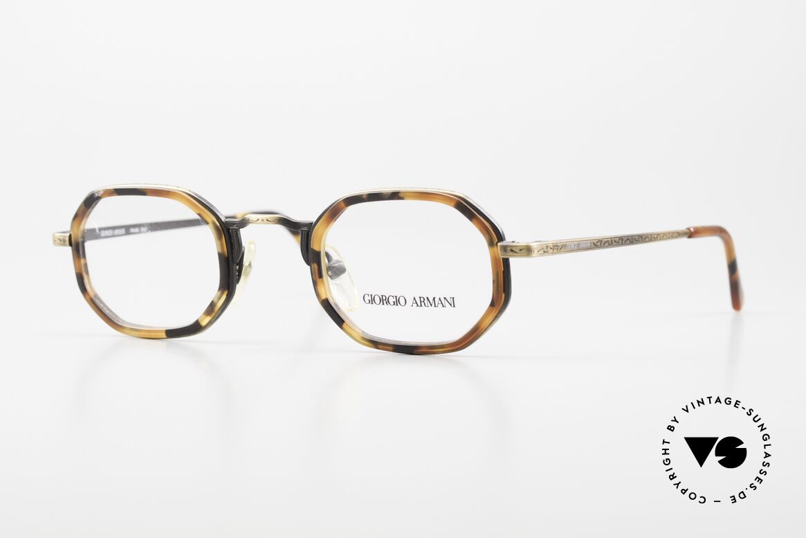 Giorgio Armani 143 Octagonal Vintage Glasses, rare vintage eyeglasses by famous Giorgio Armani, Made for Men and Women