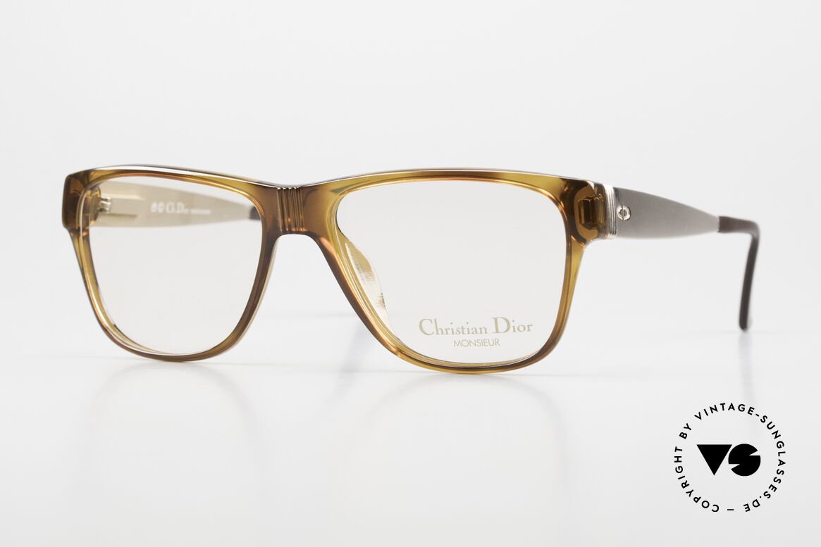 Christian Dior 2406 Vintage 80's Frame Square, original Christian Dior vintage eyeglasses from 1988, Made for Men