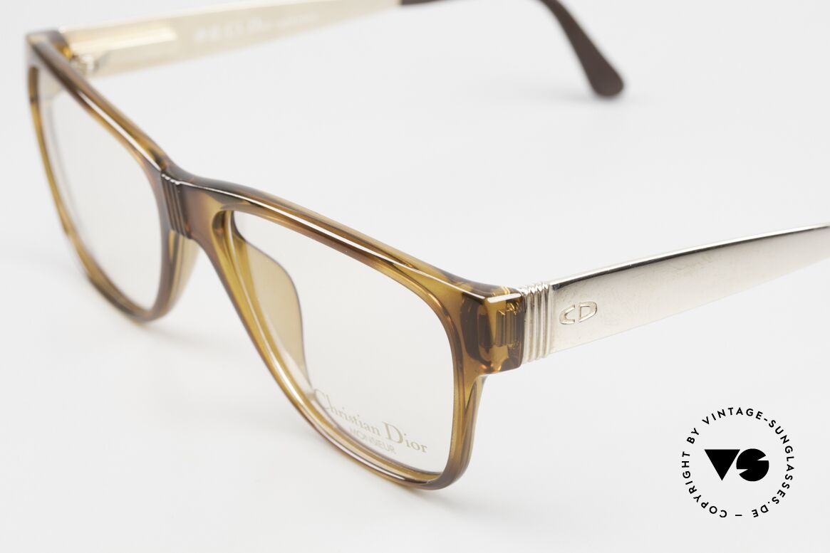 Christian Dior 2406 Vintage 80's Frame Square, one of the first models with flexible spring hinges, ever, Made for Men