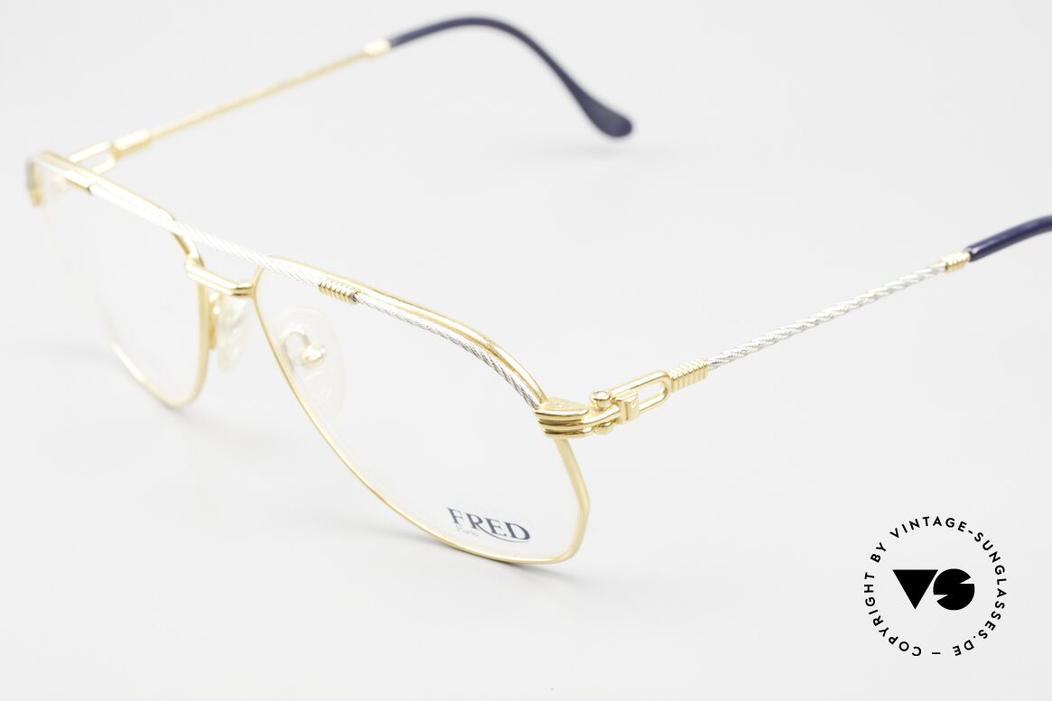 Fred America Cup - M Sailor Glasses In Medium Size, temples and bridge are twisted like a hawser; unique, Made for Men