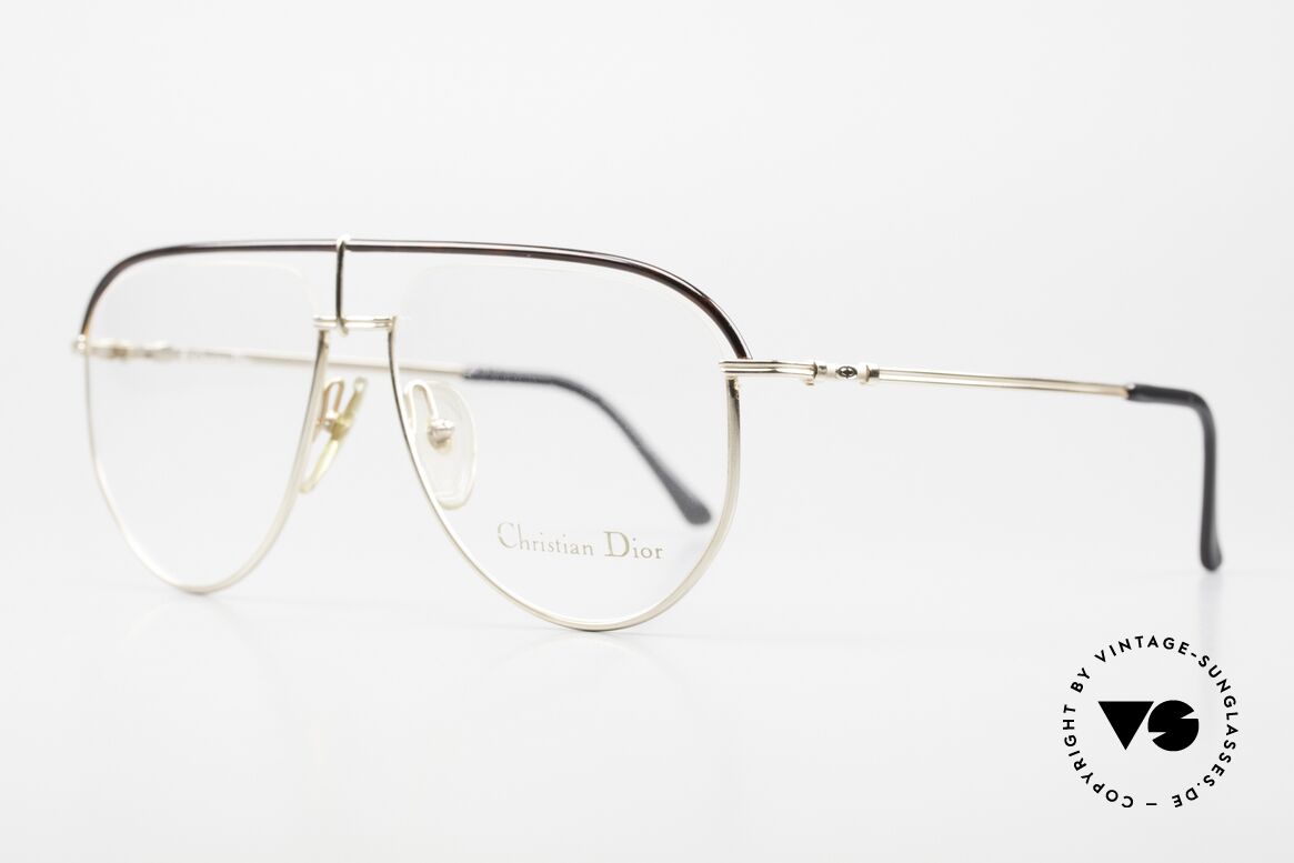 Christian Dior 2582 90's Vintage Men's Frame, golden frame with auburn appliqué; very special color, Made for Men