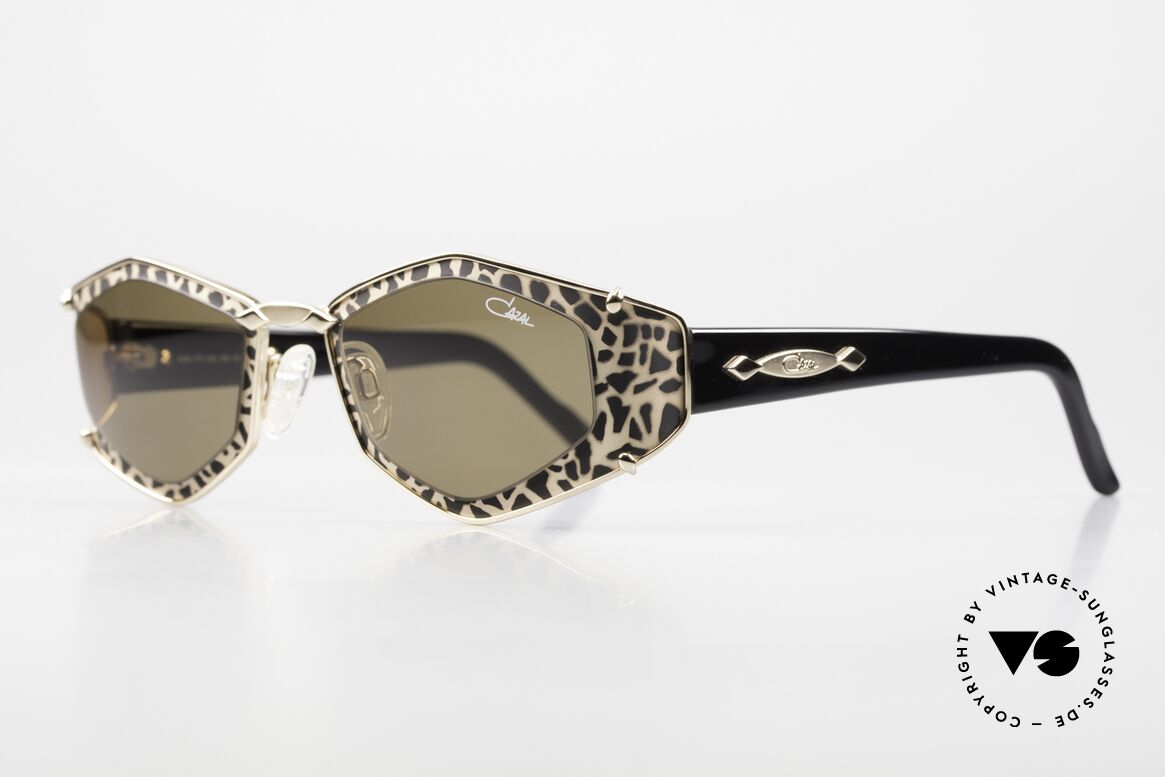 Cazal 912 Leopard Frame Pattern, just fancy and chic (hexagonal shape) - unique model, Made for Women