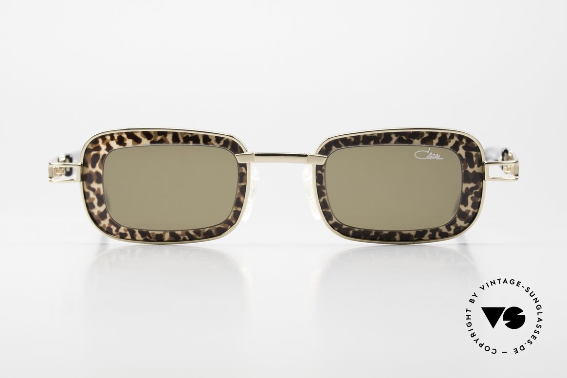 Cazal 913 Square Leopard Sunglasses, square 90's designer sunglasses for women by CAZAL, Made for Women
