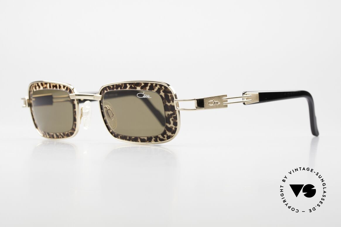 Cazal 913 Square Leopard Sunglasses, just fancy and chic (angular shape) - unique model, Made for Women