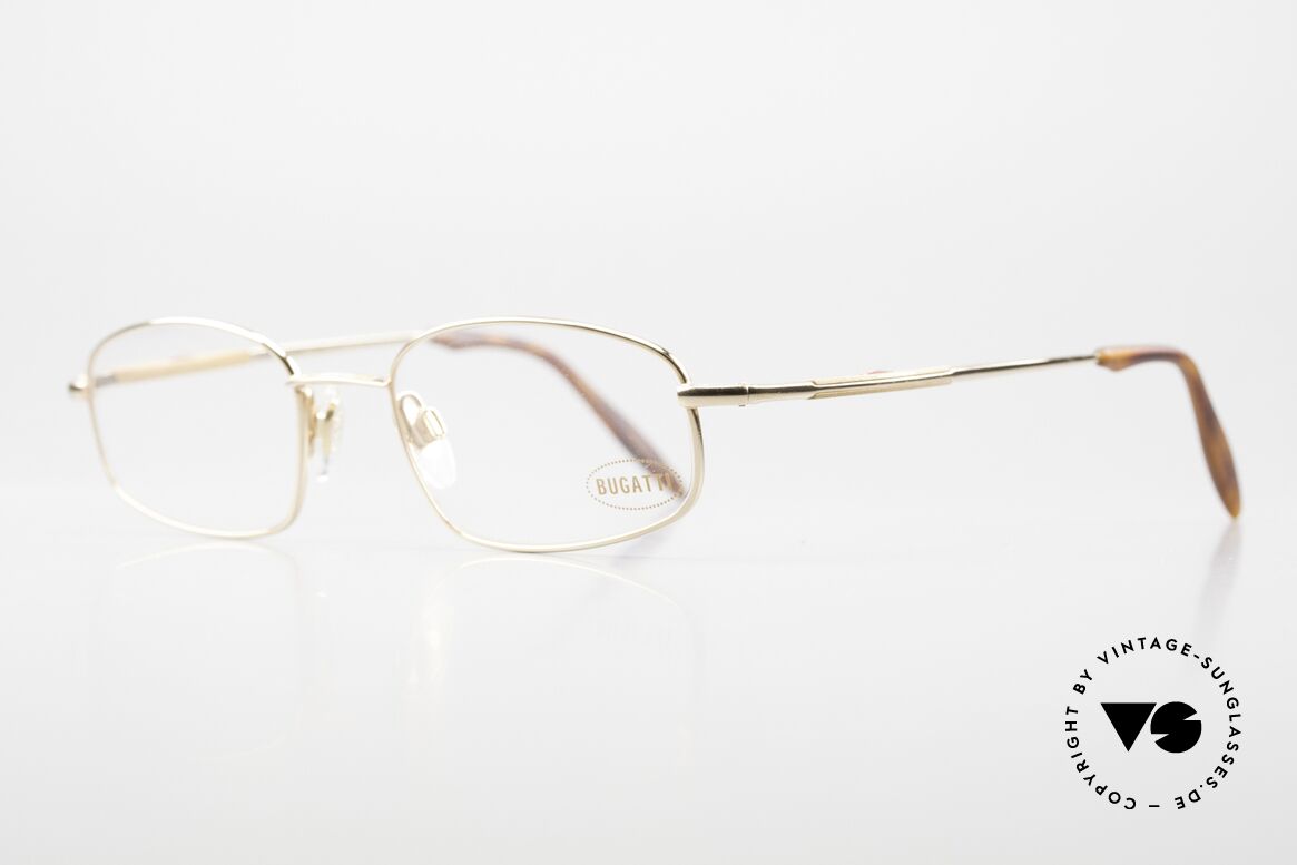 Bugatti 12900 90's Titan Frame Gold-Plated, high-end craftsmanship & materials (titanium temples), Made for Men