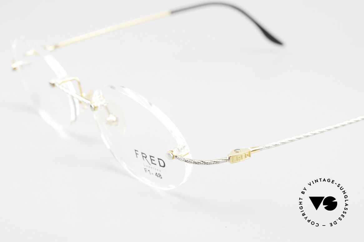 Fred F10 L01 Rimless Luxury Eyeglasses, UNWORN, new old stock, comes with a case by FRED, Made for Men and Women