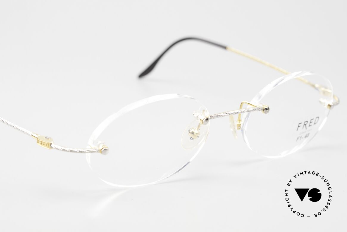 Fred F10 L01 Rimless Luxury Eyeglasses, not retro, but original 90's commodity; rarity & vertu, Made for Men and Women