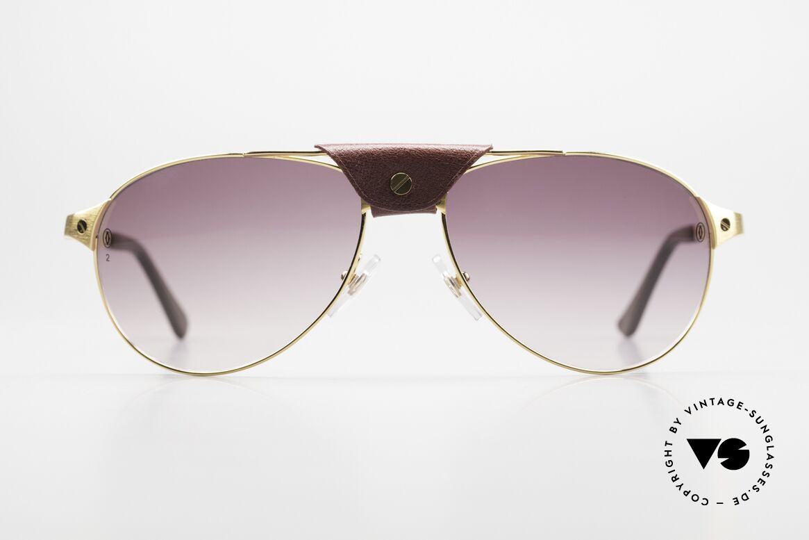 Cartier Santos Dumont Gold Bordeaux-Gradient, precious CARTIER Santos Dumont pilot sunglasses, Made for Men