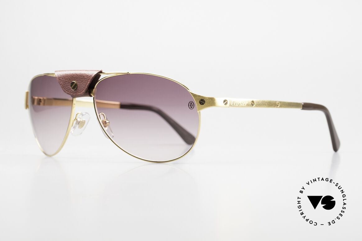 Cartier Santos Dumont Gold Bordeaux-Gradient, model = T8200673, brushed yellow gold, 58x16x130, Made for Men