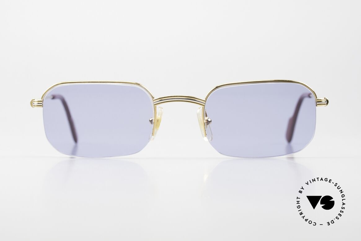 Cartier Broadway Semi Rimless Sunglasses 90's, men's model of the Cartier 'Semi Rimless' Collection, Made for Men