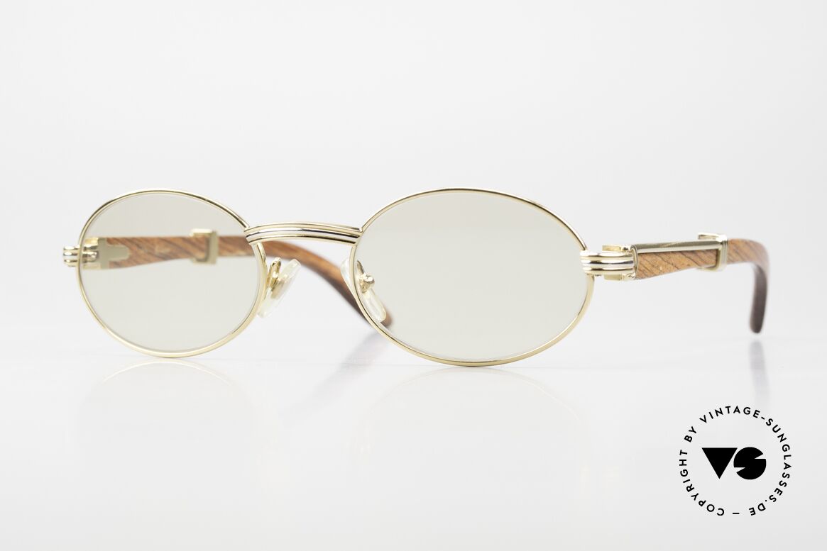 Cartier Sully Automatic Mineral Lenses, precious oval CARTIER vintage sunglasses from 1995, Made for Men and Women