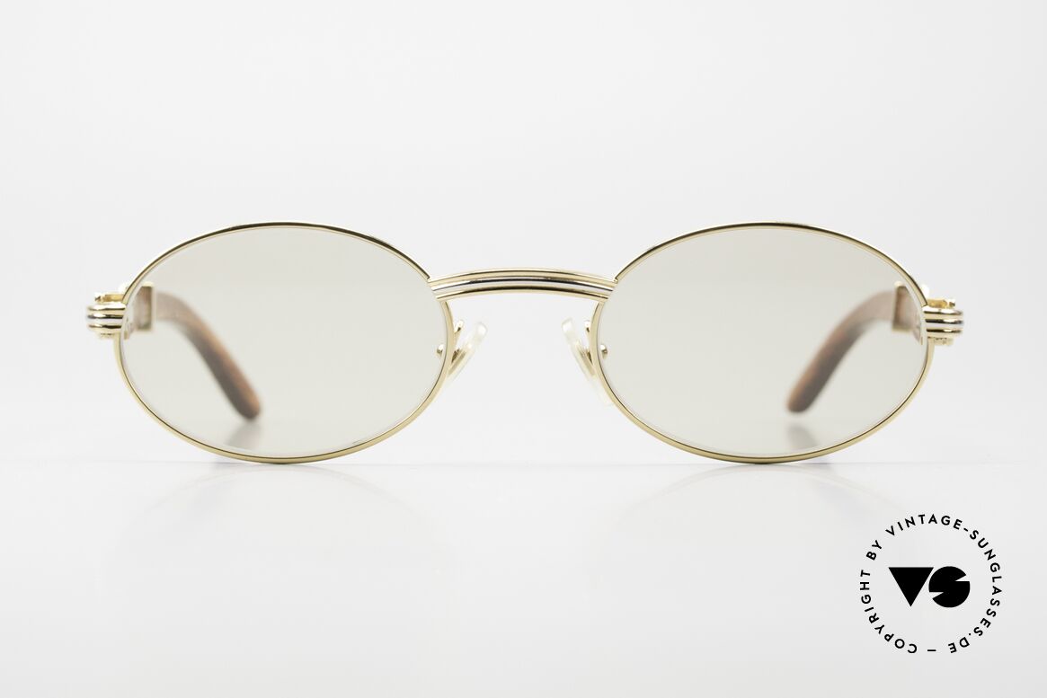 Cartier Sully Automatic Mineral Lenses, made of African Bubinga Wood, in L size 53°22, 140, Made for Men and Women