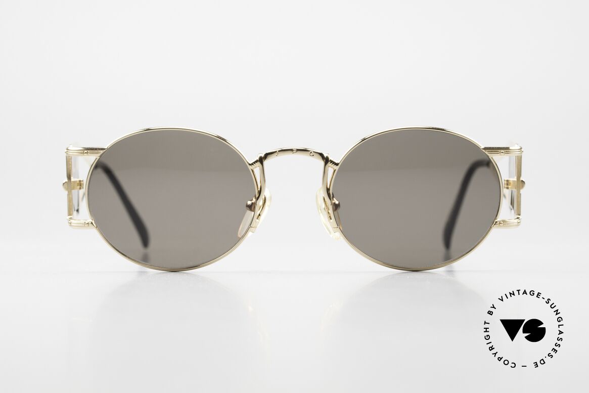 Jean Paul Gaultier 56-4672 Artful 90's Sunglasses Oval, a true rarity by J.P. Gaultier from the early 90's, Made for Men and Women
