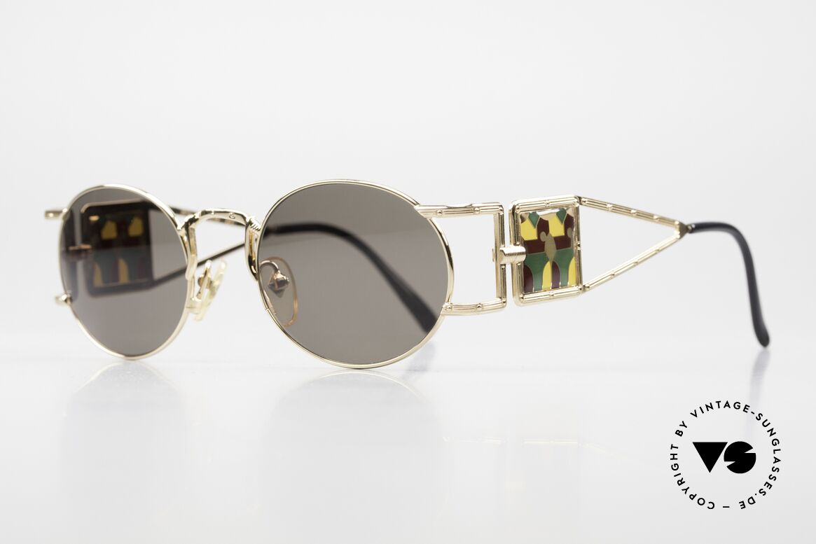 Jean Paul Gaultier 56-4672 Artful 90's Sunglasses Oval, artful vintage designer sunglasses in top-quality, Made for Men and Women