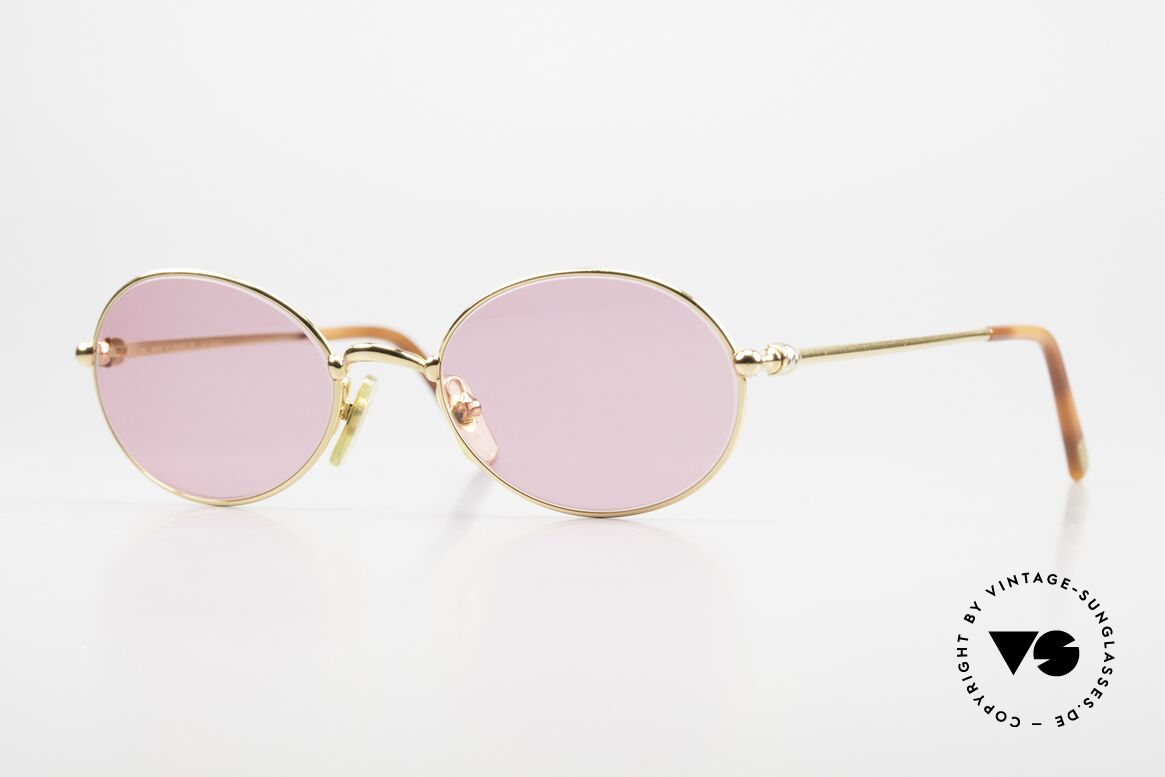 Cartier Saturne 90's Frame 22ct Gold Plated, SMALL OVAL vintage Cartier sunglasses; timeless frame, Made for Women