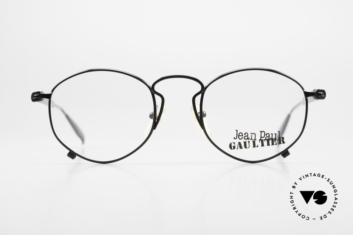 Jean Paul Gaultier 55-1171 Rare 1990's Designer Frame, extraordinary frame design; medium size 49/21, Made for Men and Women