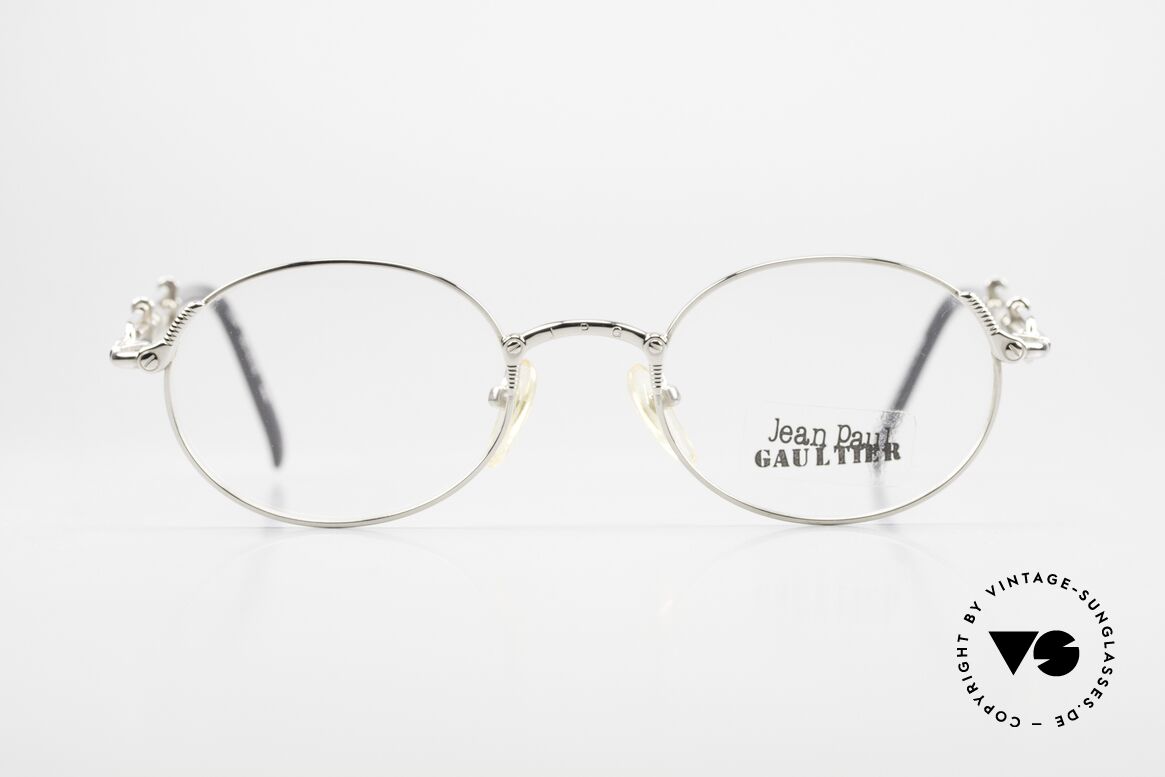 Jean Paul Gaultier 55-4178 Rare Designer Frame 1994, oval designer eyeglasses by Jean Paul Gaultier, Made for Men and Women