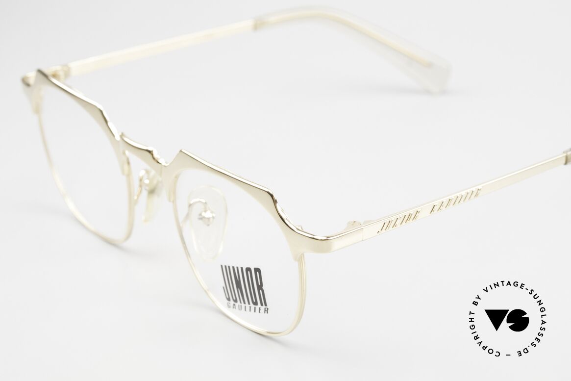 Jean Paul Gaultier 57-0171 Square Panto Gold-Plated, 22ct GOLD-PLATED: luxury and design combination, Made for Men