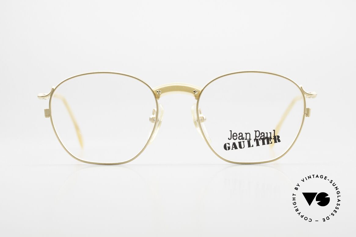Jean Paul Gaultier 55-1271 Gold-Plated Vintage Glasses, lightweight (titan) frame and very pleasant to wear, Made for Men and Women