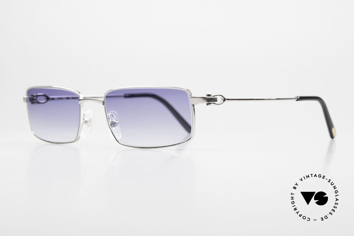 Cartier River Square Luxury Frame Men, PLATINUM-PLATED metal frame looks shiny silver, Made for Men