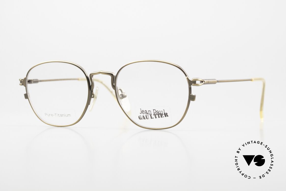 Jean Paul Gaultier 55-3182 Rare 90's Designer Eyewear, rare vintage Jean Paul GAULTIER titanium eyeglasses, Made for Men and Women